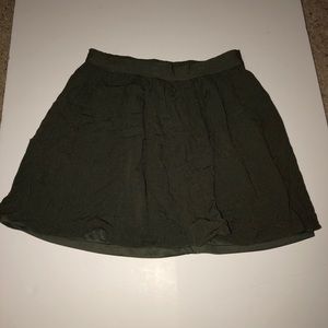 Olive green skater skirt